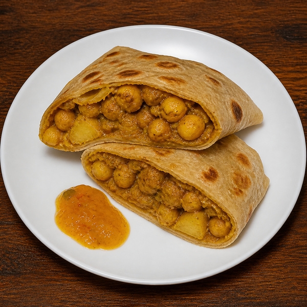 Channa and Potato Roti