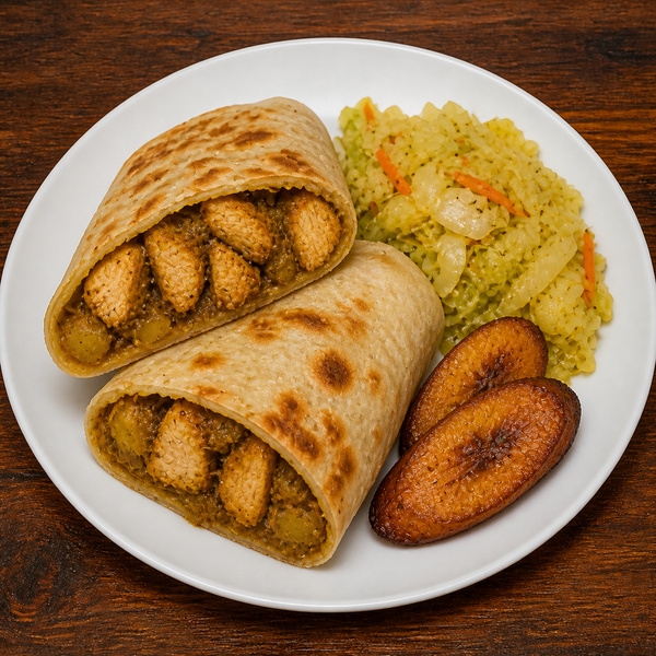Curry Chicken Roti Meal